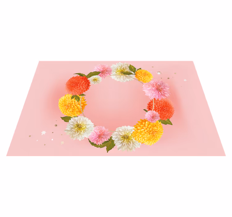 Set de table original cercle floral accentué - TenStickers