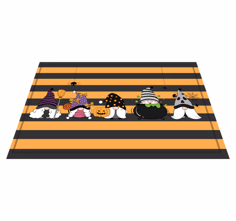 Set de table halloween chapeaux de gnome halloween - TenStickers