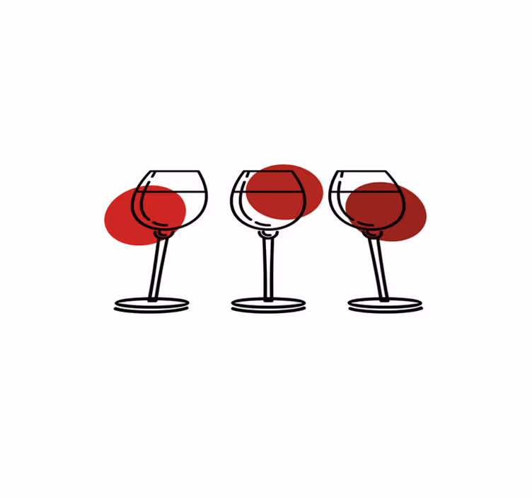 Set de table original trio de verres à vin - TenStickers