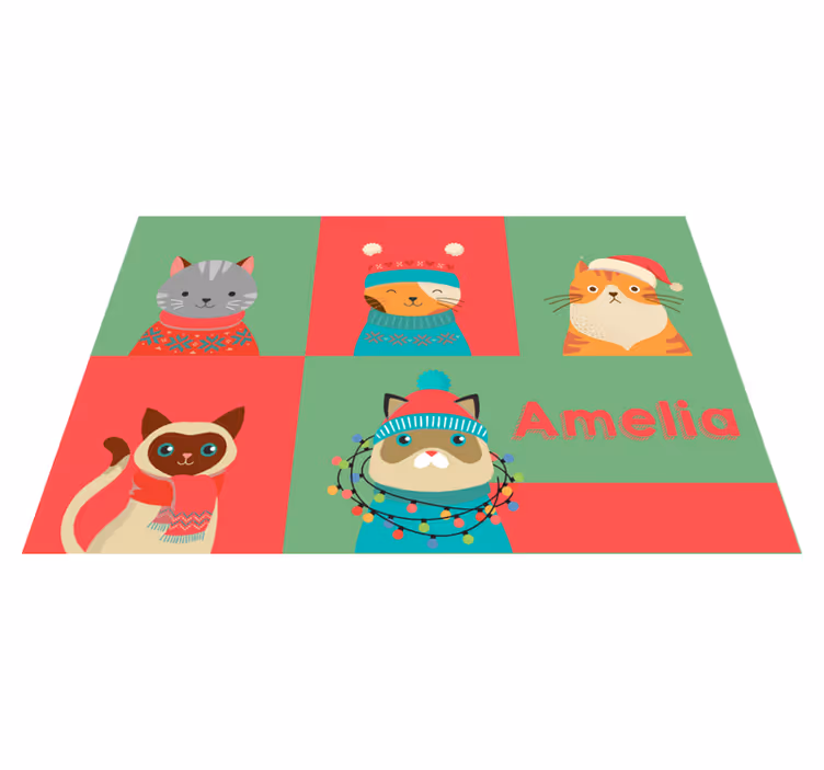 Set de table enfant chats en dessin animé mignons - TenStickers