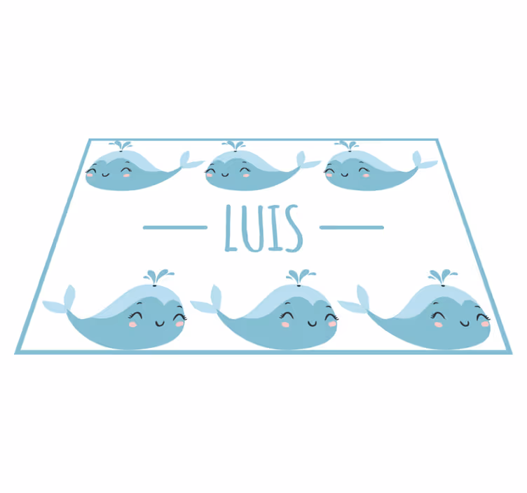 Set de table enfant motifs de baleines heureuses - TenStickers