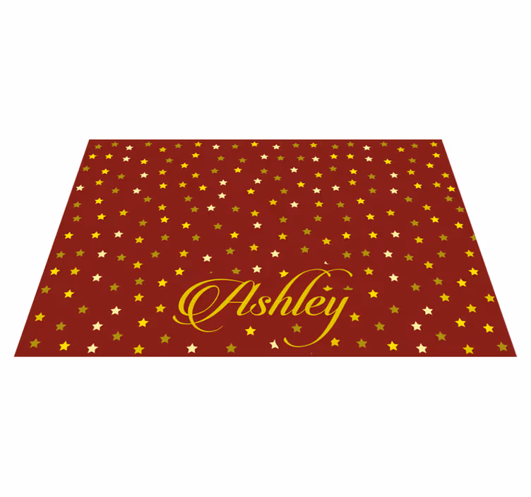 Set de table avec prénom plat personnalisé étoilé - TenStickers