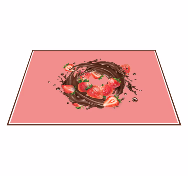 Set de table original fraises en chocolat - TenStickers
