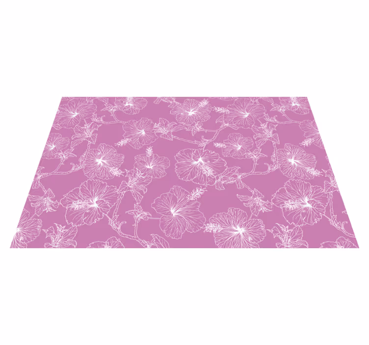Set de table original motif floral en contour - TenStickers