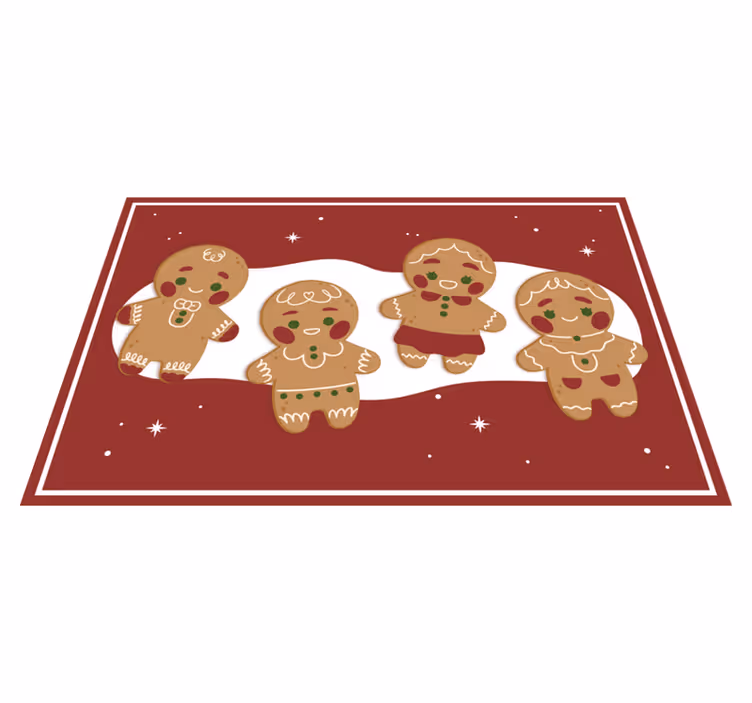 Set de table noël personnages en pain d'épice - TenStickers