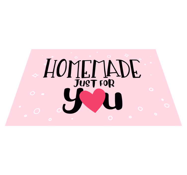 Set de table design citation cœur fait maison - TenStickers