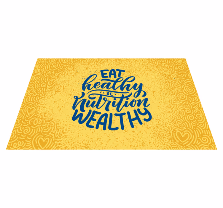Set de table design citation nutrition saine richesse - TenStickers