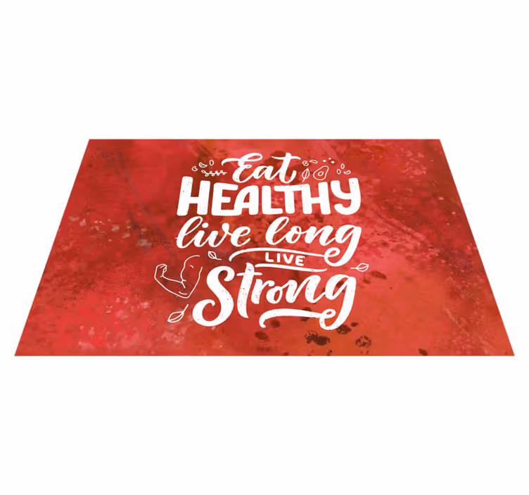 Set de table design citation mangez sainement vivez fort - TenStickers