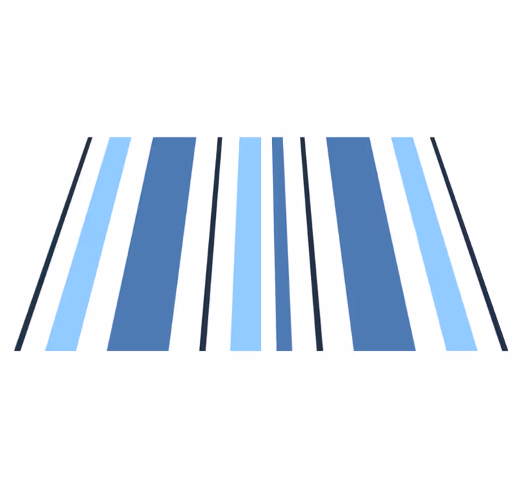 Set de table moderne nappes rayées bleues - TenStickers