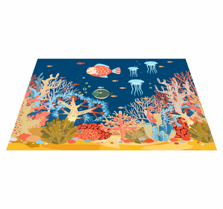Set de table moderne scène de corail sous-marin - TenStickers