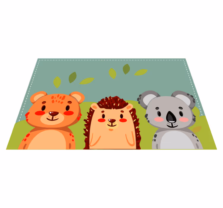 Set de table enfant amis animaux mignons - TenStickers