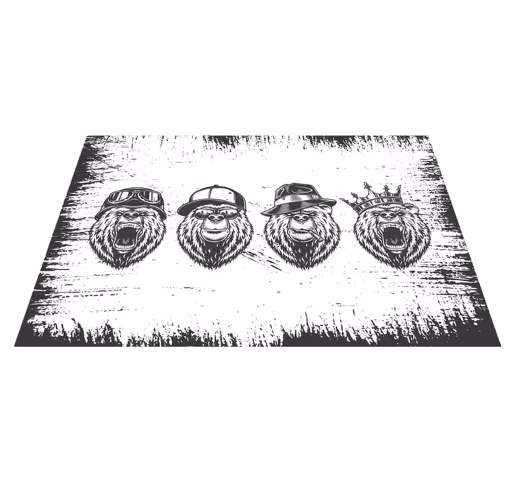 Set de table original portraits de ours stylés - TenStickers