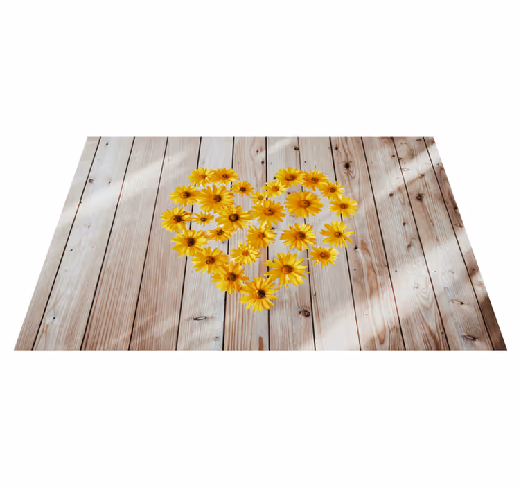 Set de table original arrangement floral en cœur - TenStickers