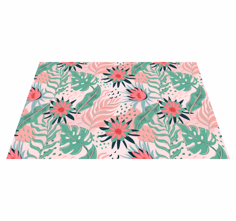 Set de table original motif floral tropical - TenStickers