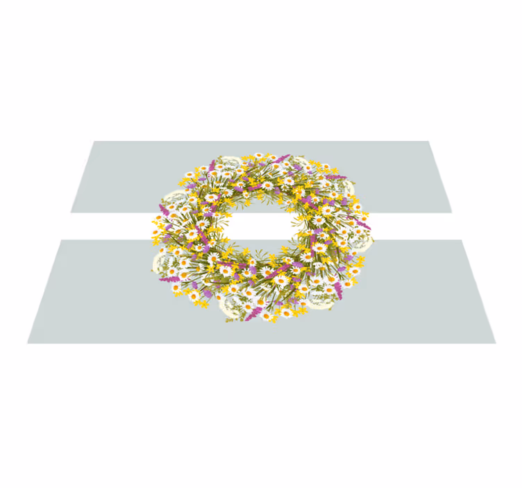 Set de table original couronne florale centrale - TenStickers