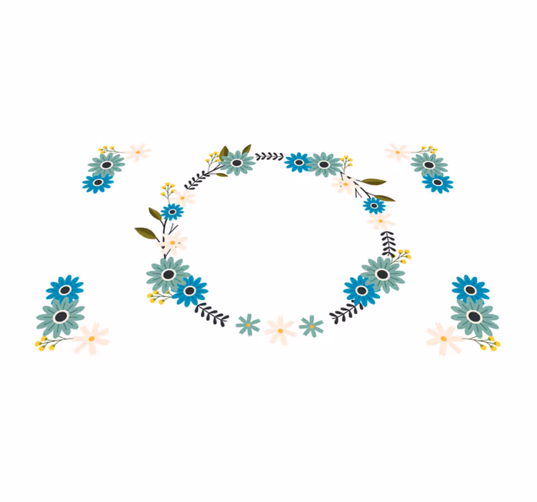 Set de table original cadre floral accentué - TenStickers