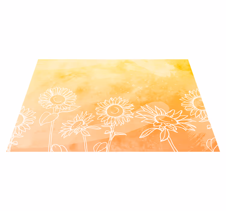 Set de table original motif contour tournesol - TenStickers