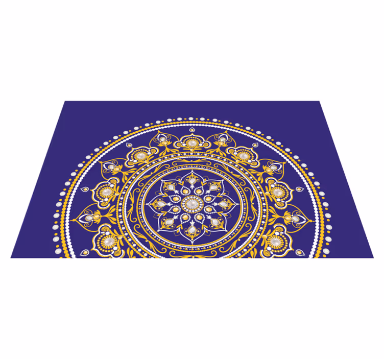 Set de table original mandala doré complexe - TenStickers