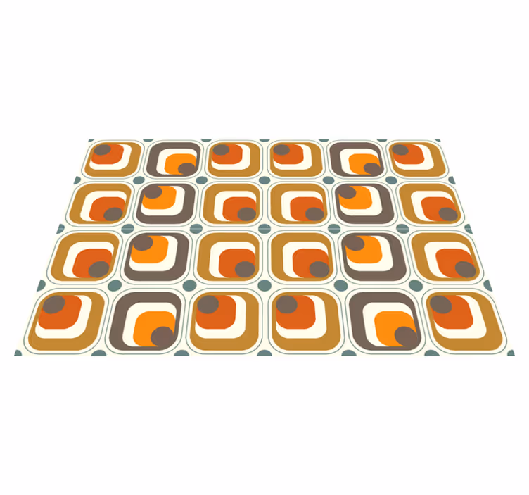 Set de table moderne à motifs rétro carreaux - TenStickers