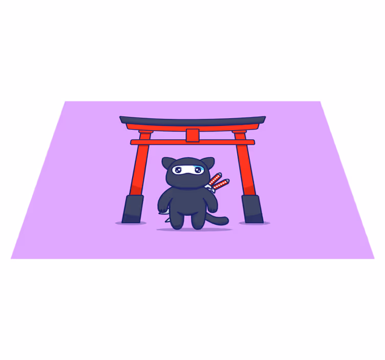 Set de table original personnage ninja mignon - TenStickers