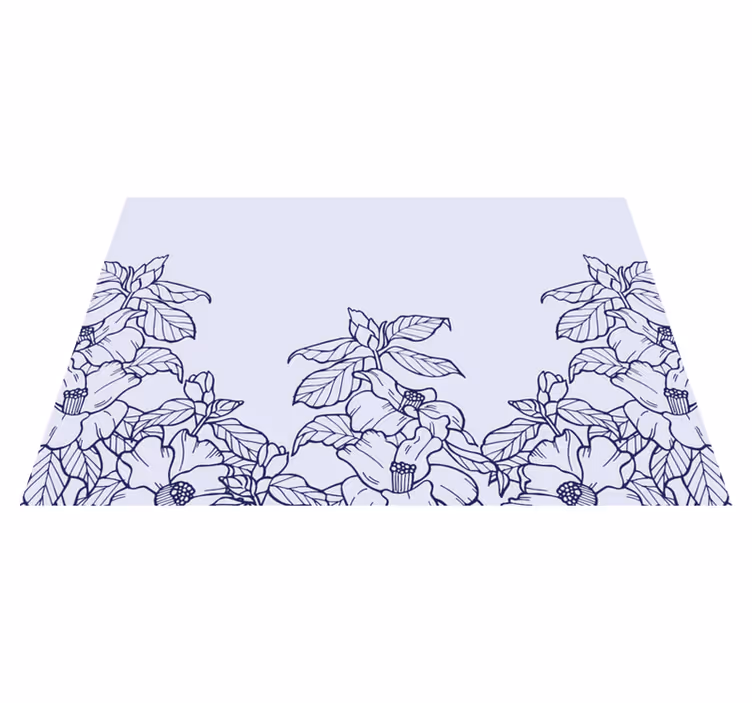 Set de table original motif bordure florale - TenStickers