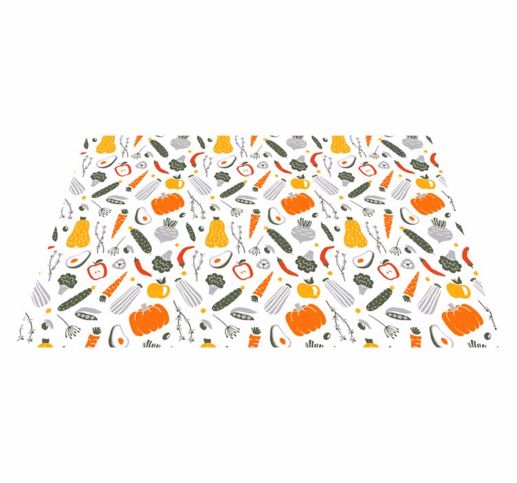 Set de table original motif légumes colorés - TenStickers