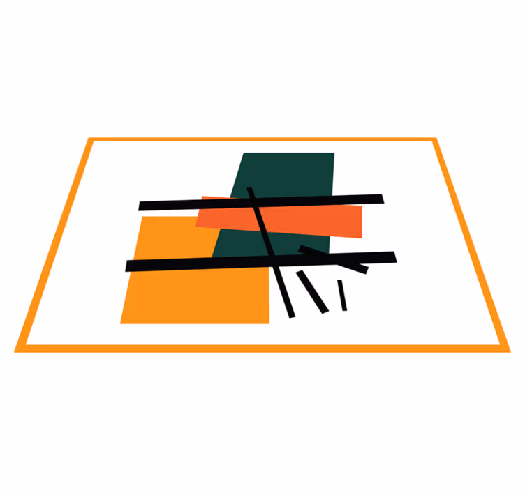 Set de table moderne blocs géométriques abstraits - TenStickers