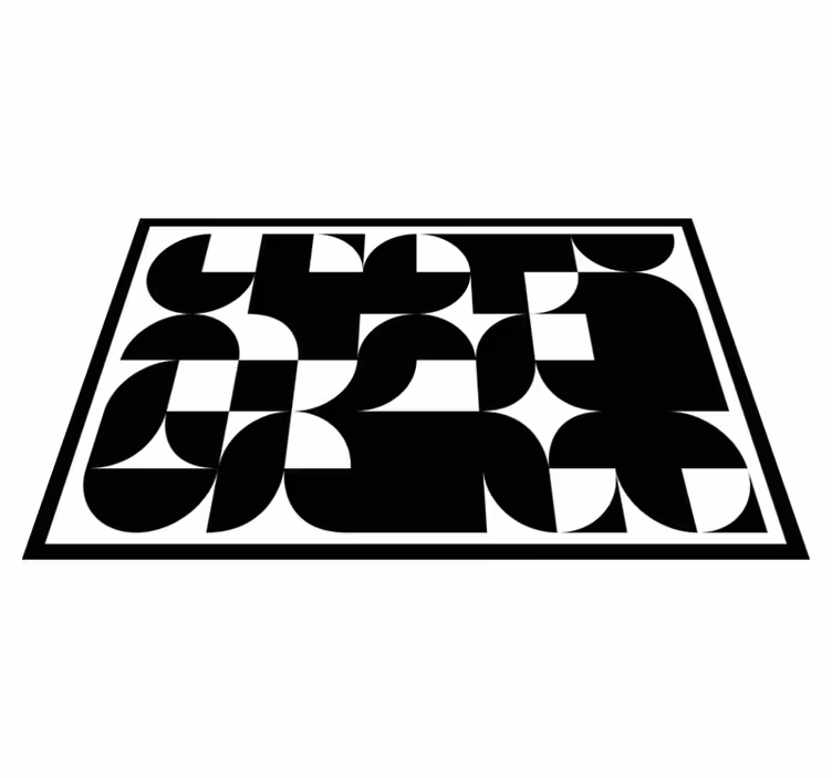 Set de table moderne motif géométrique noir - TenStickers