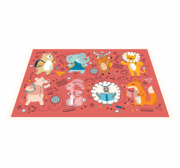 Set de table enfant amis animaux colorés - TenStickers