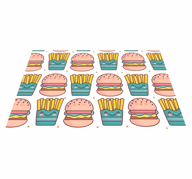 Set de table enfant motif happy burger - TenStickers