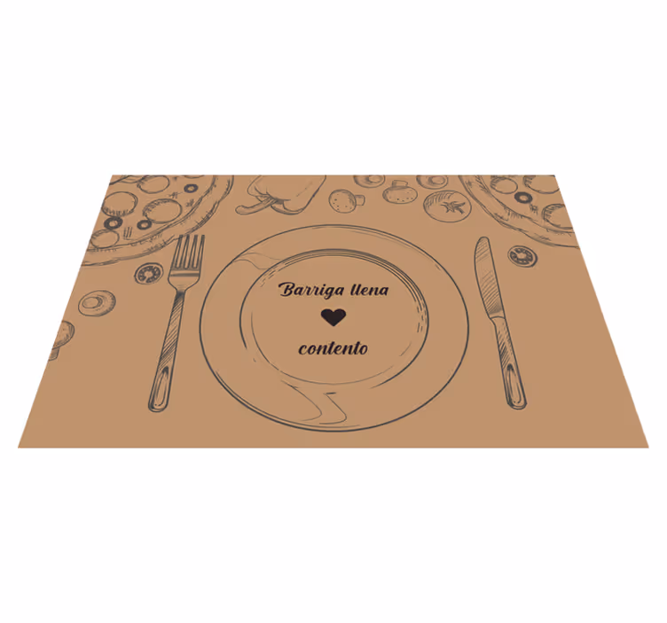 Set de table original assiette vide avec cœur - TenStickers