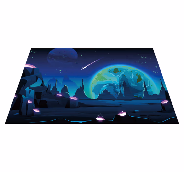 Set de table moderne paysage cosmique - TenStickers