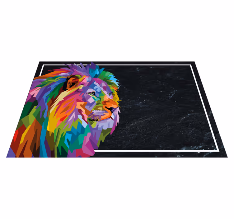 Set de table original tête de lion colorée - TenStickers