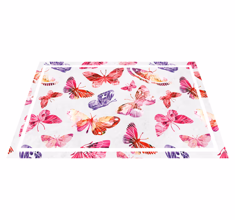Set de table original agencements de papillons colorés - TenStickers