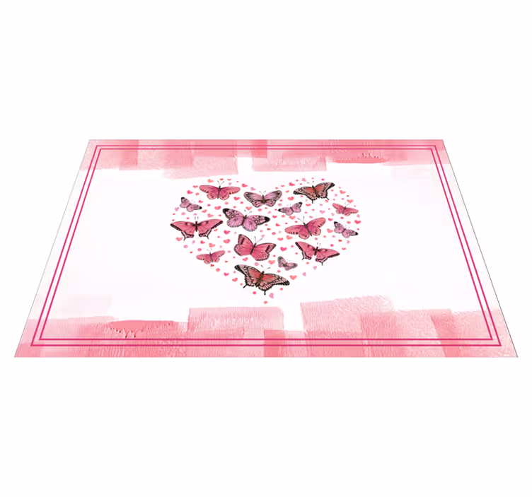 Set de table moderne motif papillons en cœur - TenStickers
