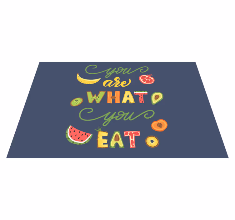 Set de table design citation citation culinaire colorée - TenStickers