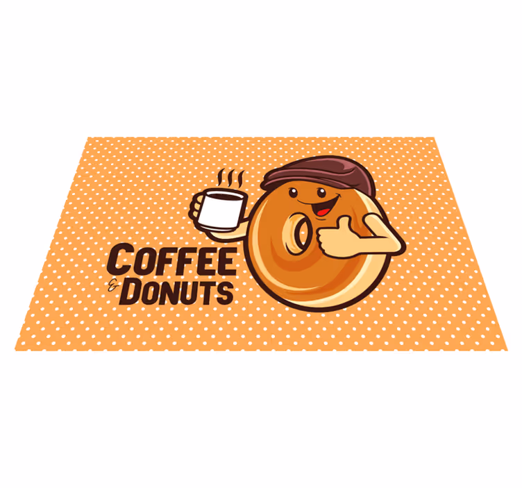 Set de table enfant personnage de beignet heureux - TenStickers