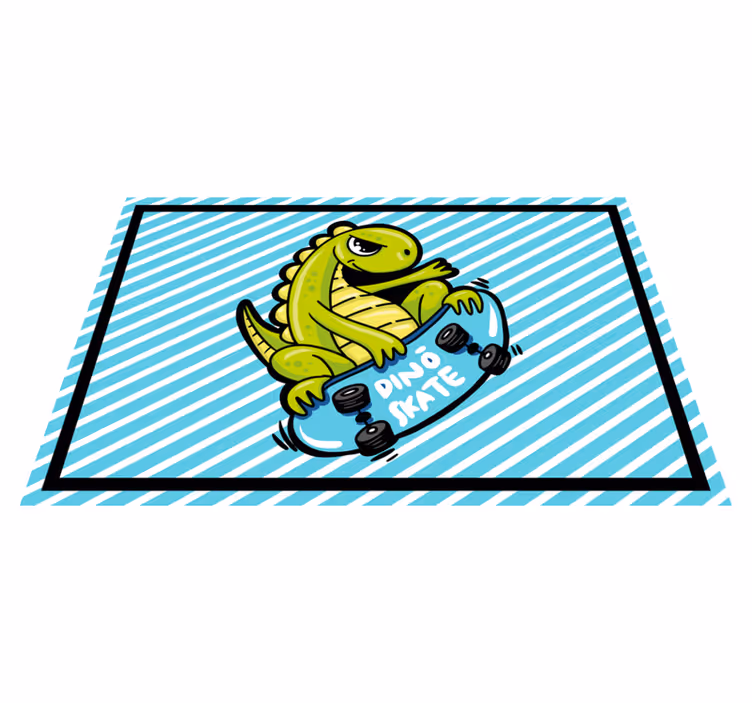 Set de table enfant aventure de dinosaures en skate - TenStickers