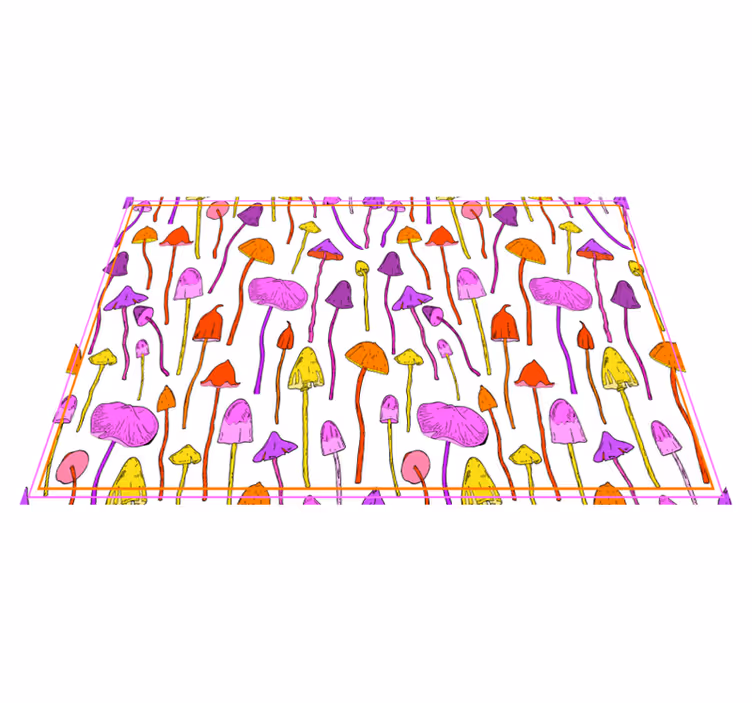 Set de table original motif champignons colorés - TenStickers