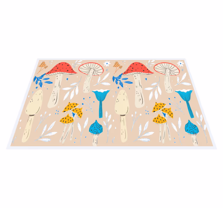 Set de table original motif champignon fantaisiste - TenStickers