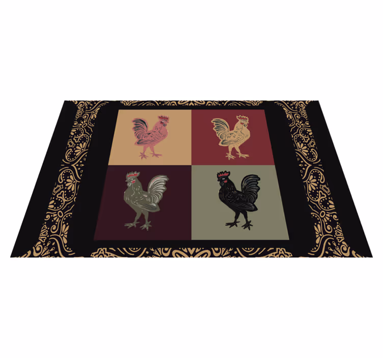 Set de table original motifs de poules colorés - TenStickers