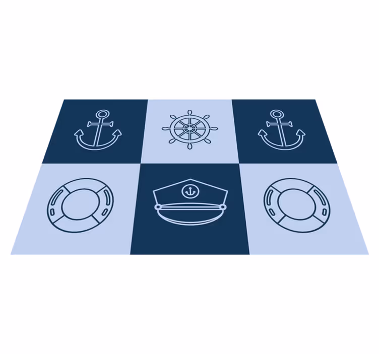 Set de table original tapis de symboles nautiques - TenStickers