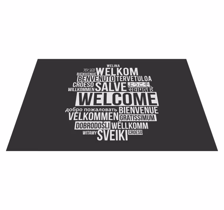 Set de table design citation accueil multilingue - TenStickers