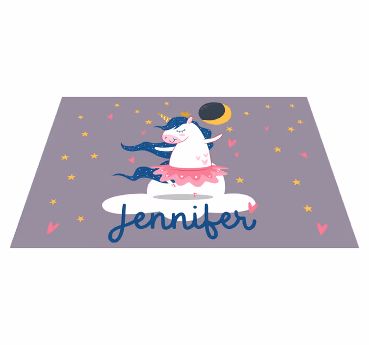 Set de table enfant nuit dansante de licorne - TenStickers