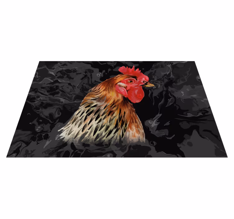 Set de table original portrait de poule coloré - TenStickers