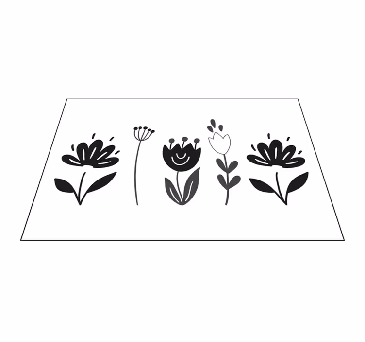 Set de table original art linéaire floral - TenStickers