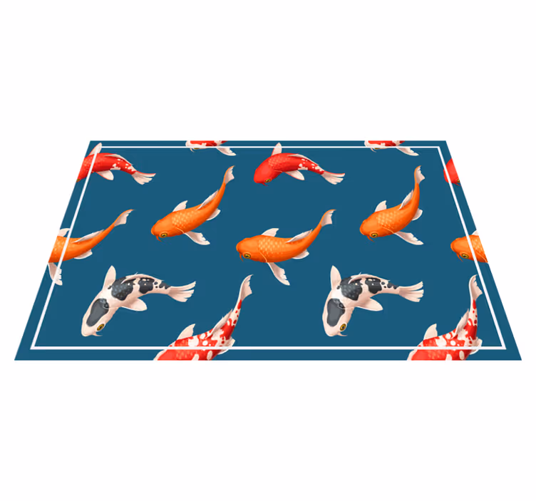Set de table original motif de poissons koi colorés - TenStickers