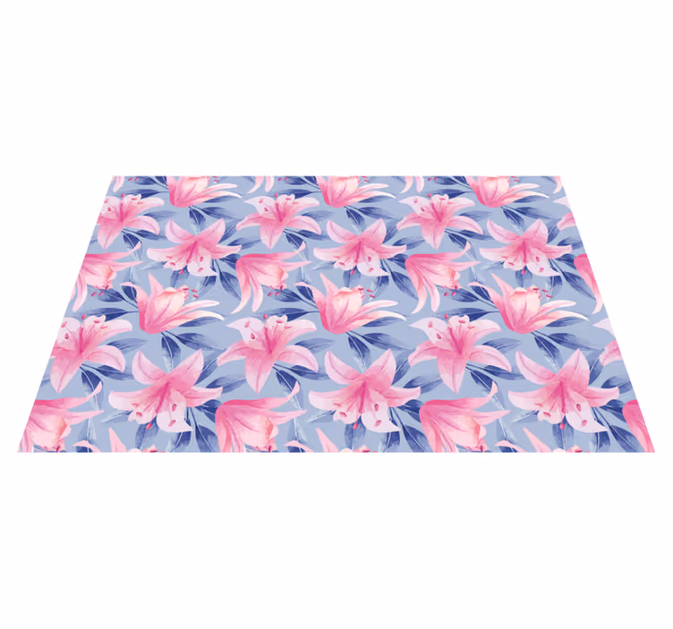 Set de table original motif lys rose floral - TenStickers