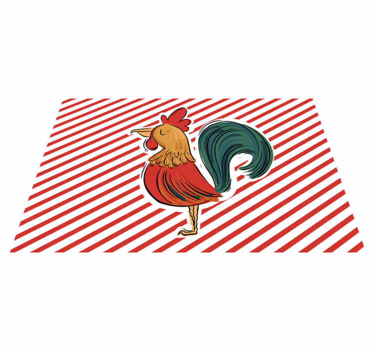 Set de table original poule rayée - TenStickers