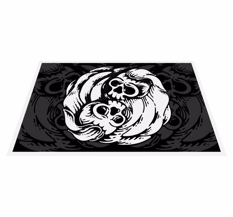Set de table halloween motif de crânes en étreinte - TenStickers